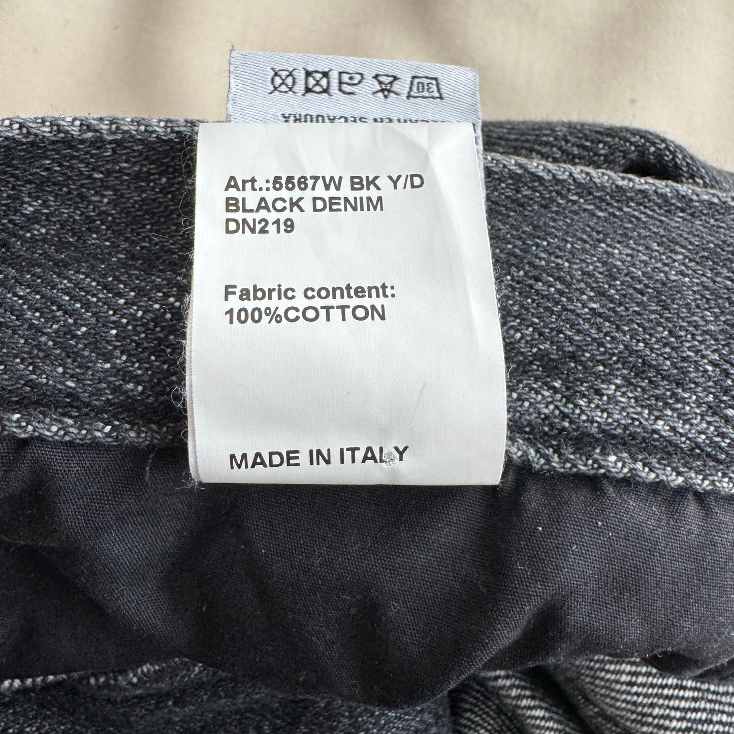 R13 Wide Leg Crossover Jean in "Koze Charcoal", size 30 ** HEMMED **