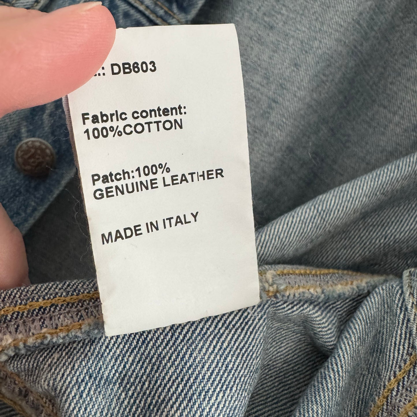 R13 Wrap Around Trucker Jacket in "Merrin Blue", size XS