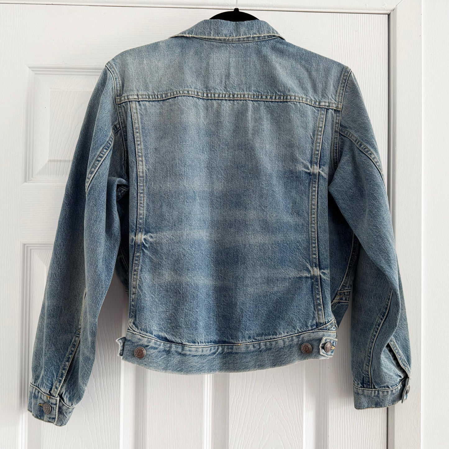 R13 Wrap Around Trucker Jacket in "Merrin Blue", size XS