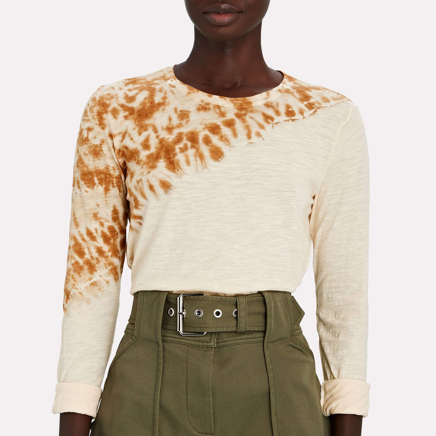 Proenza Schouler Long Sleeve Tie Dye T-Shirt, size XS