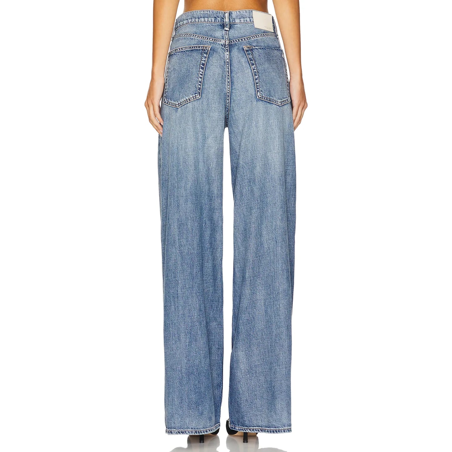 Rag&Bone "Sofie" Featherweight Wide Leg Jeans in "Beverly", size 34