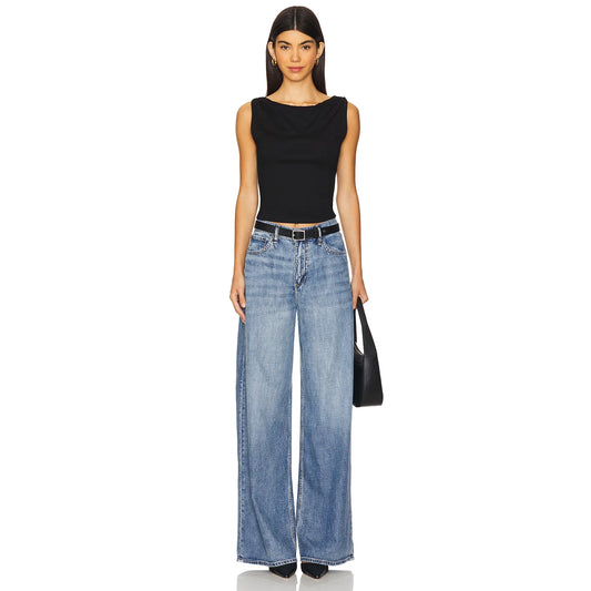 Rag&Bone "Sofie" Featherweight Wide Leg Jeans in "Beverly", size 34