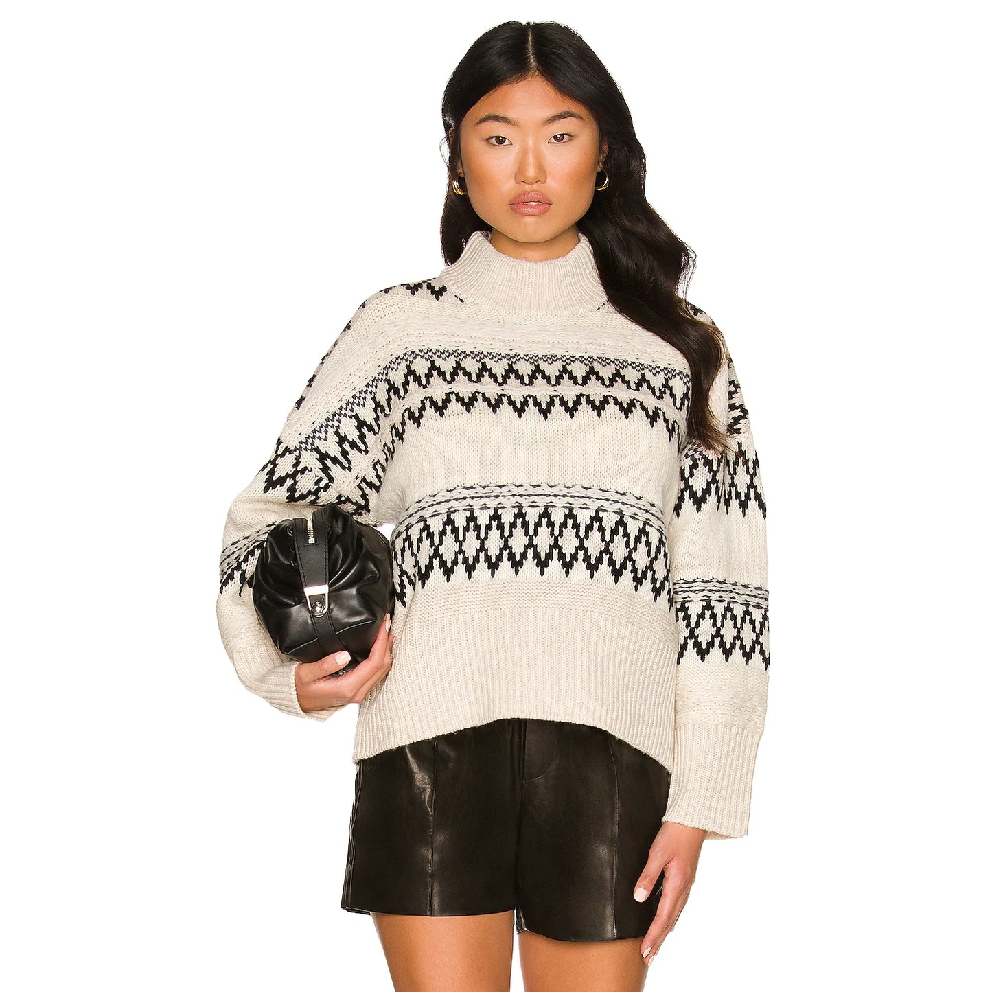 Rag & Bone "Willow" Fair Isle Sweater, Size Small