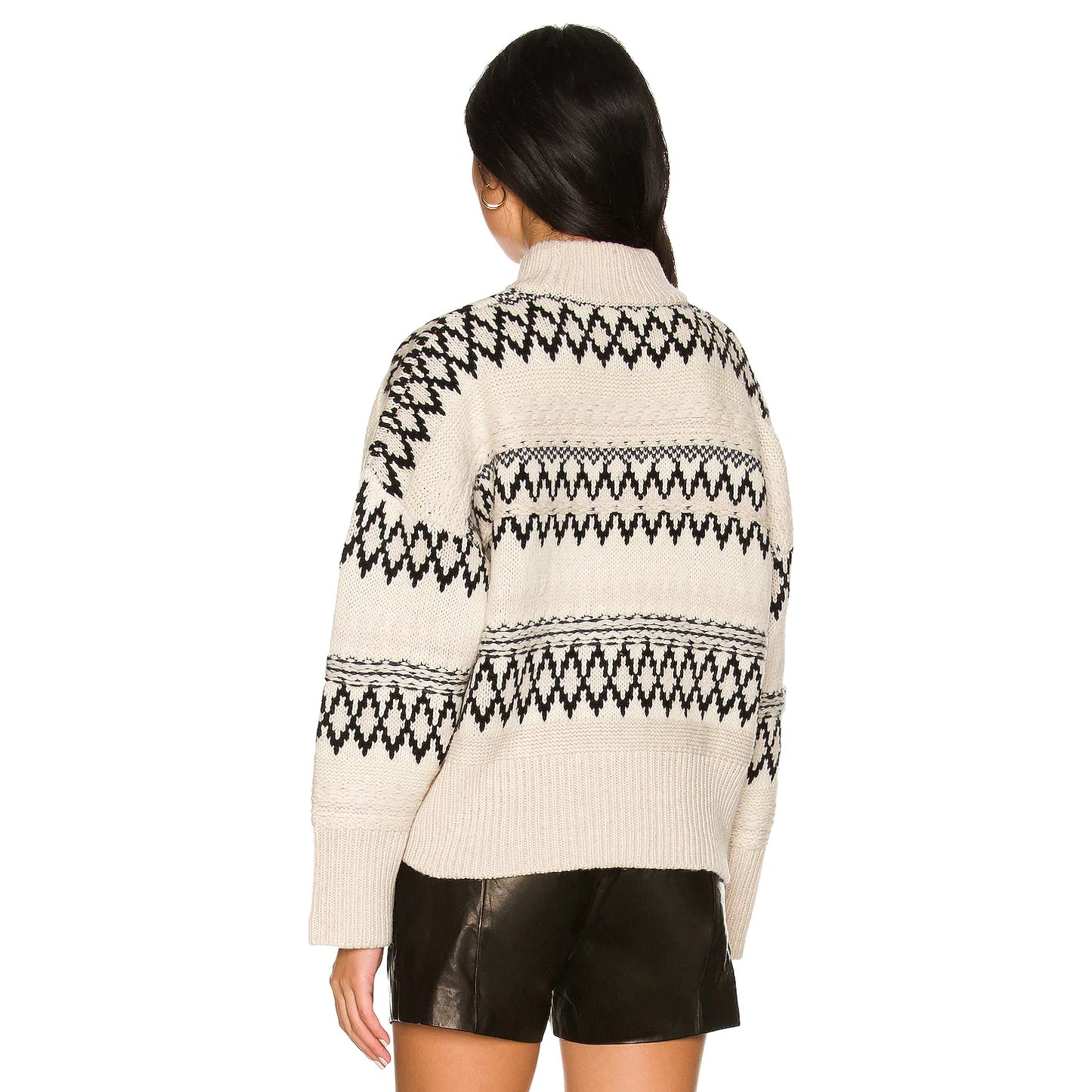 Rag & Bone "Willow" Fair Isle Sweater, Size Small