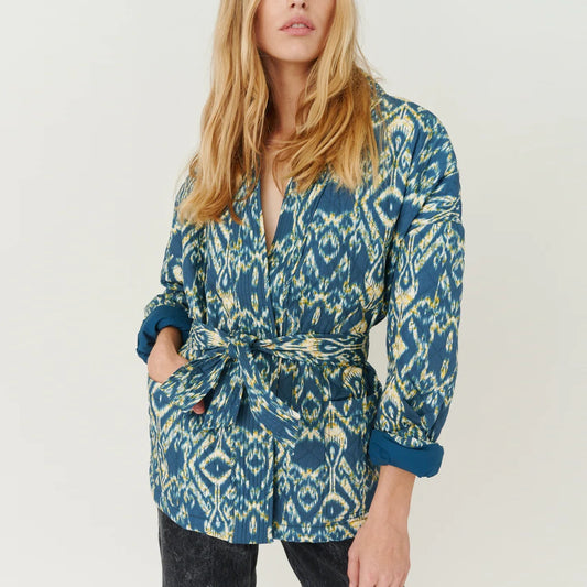 Overlover Ikat Print Jacket, size Small