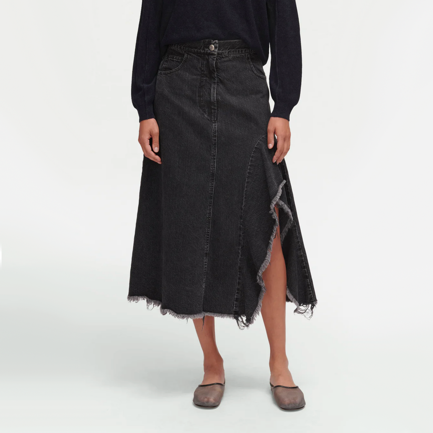 Rachel Comey Denim Skirt in Black, size 6 (fits 4/6)