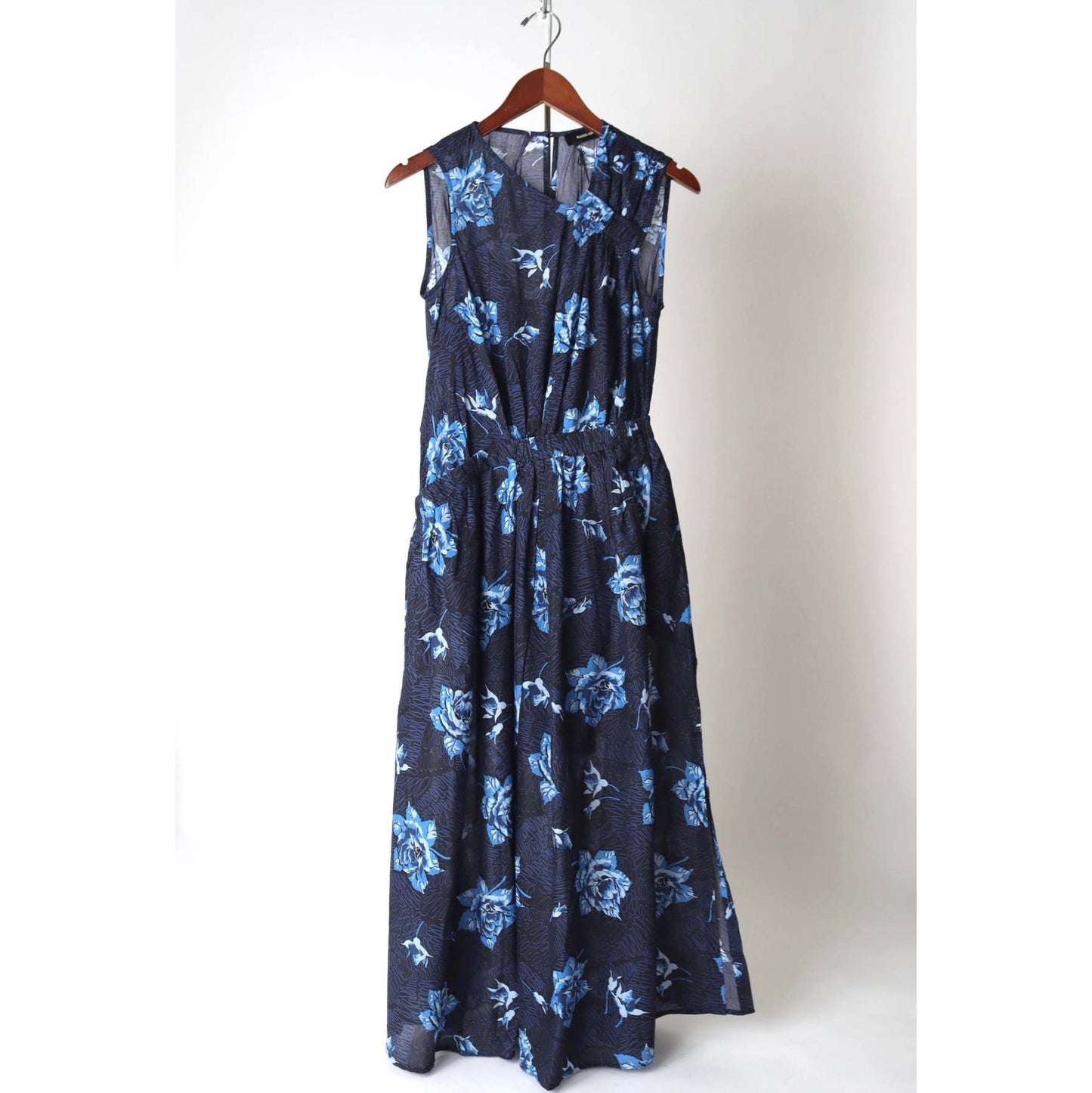Rachel Comey "Maze" Floral Print Cotton Dress in Blue, size 8