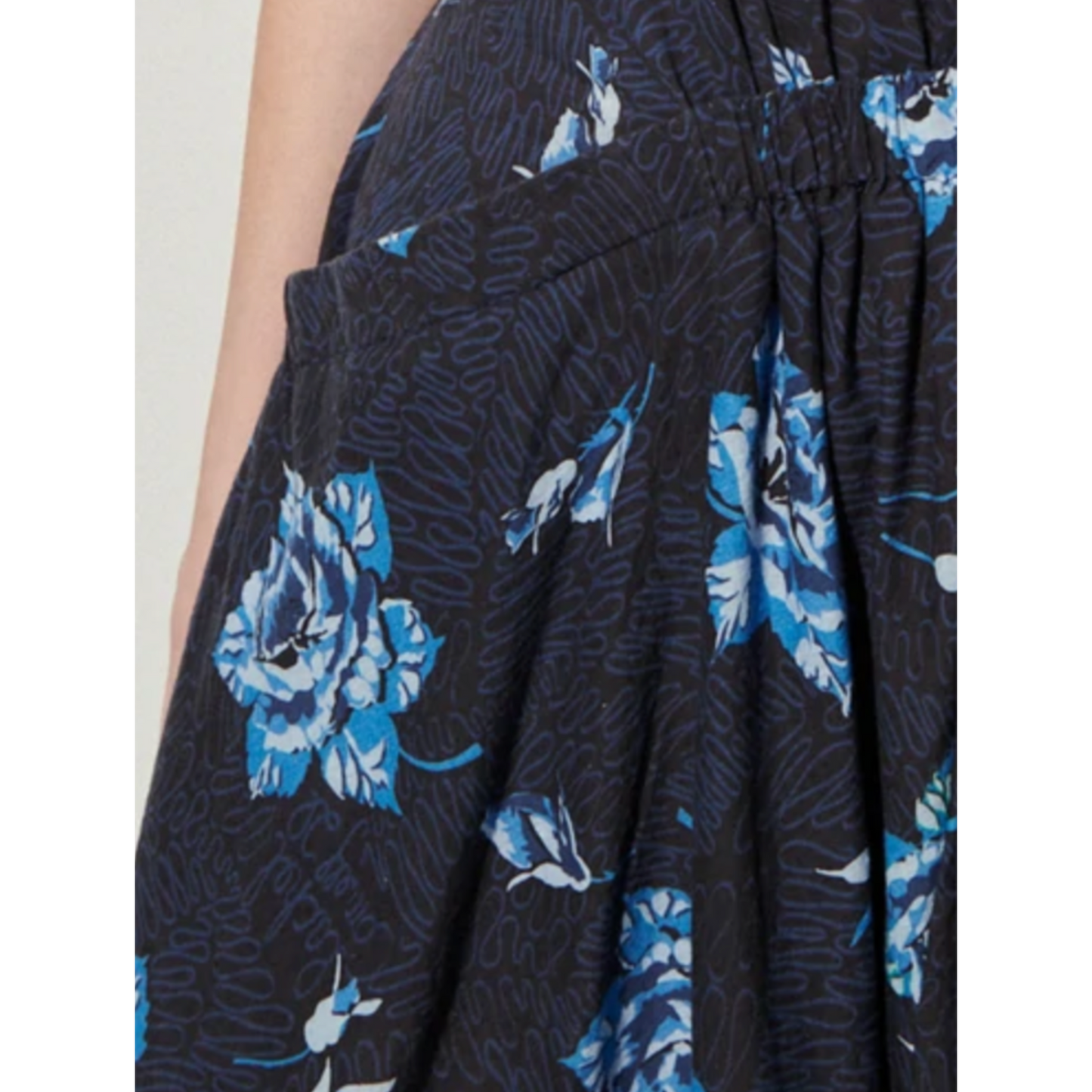 Rachel Comey "Maze" Floral Print Cotton Dress in Blue, size 8