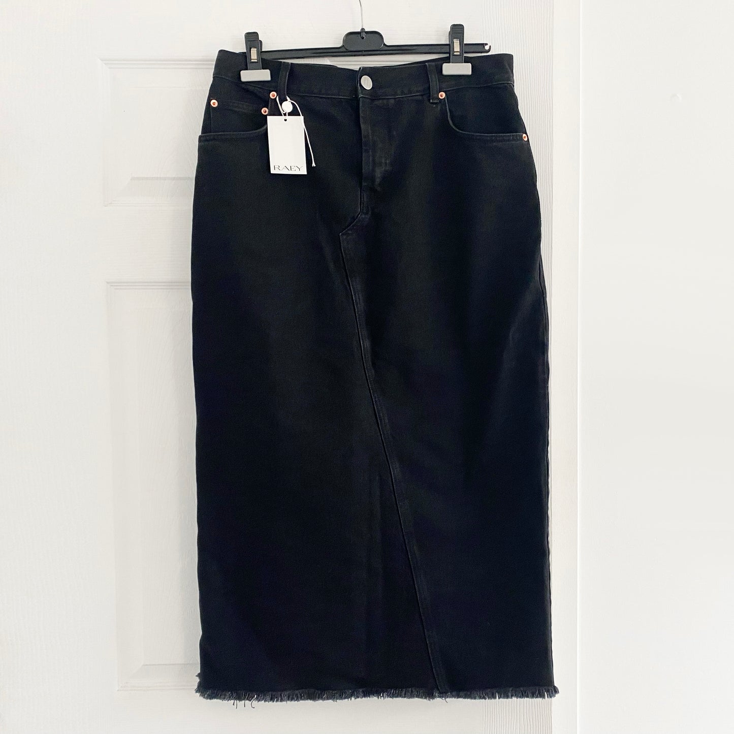 Raey Black Denim Skirt, size 10US (14Uk)