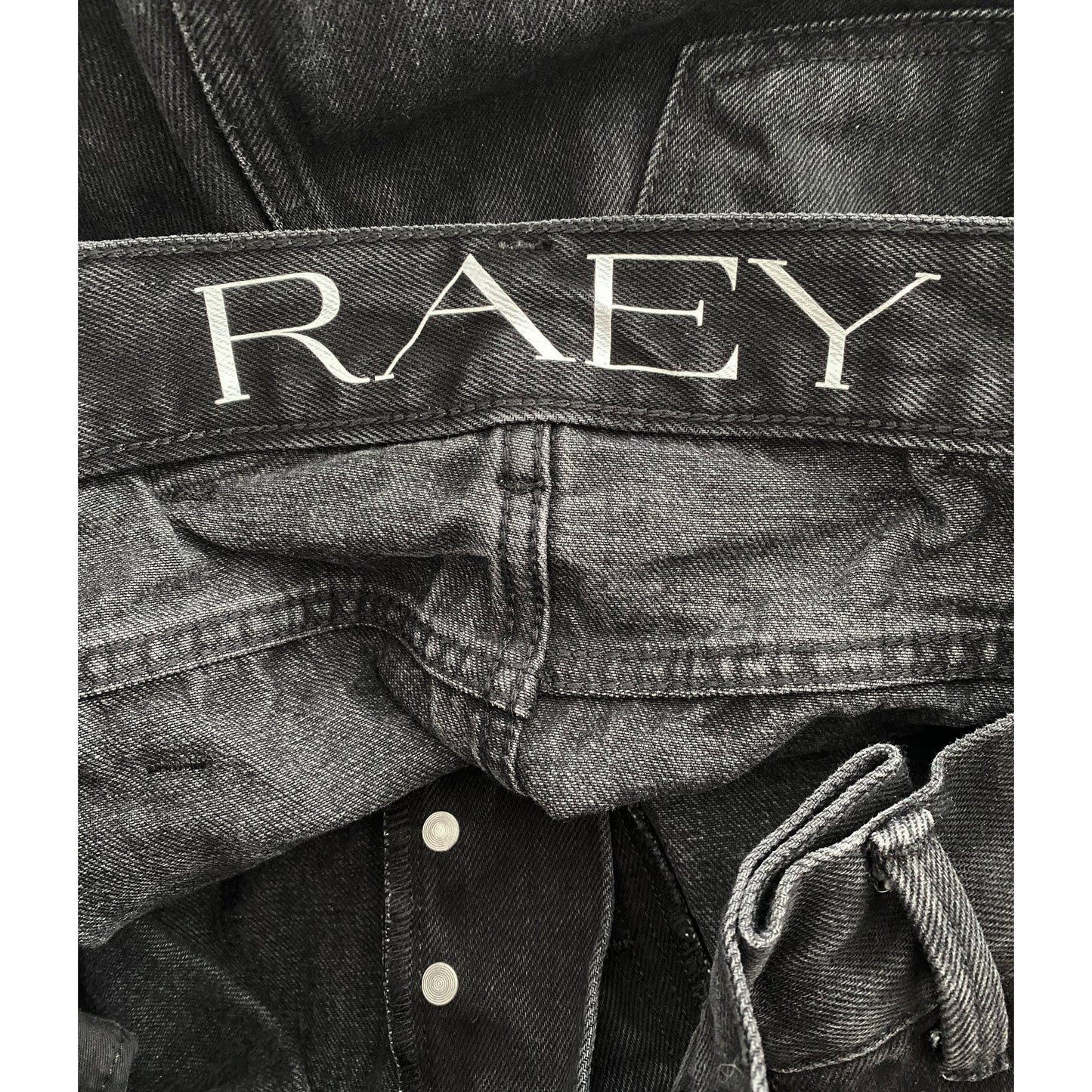 RAEY Extra Fold Black Jeans, size 30