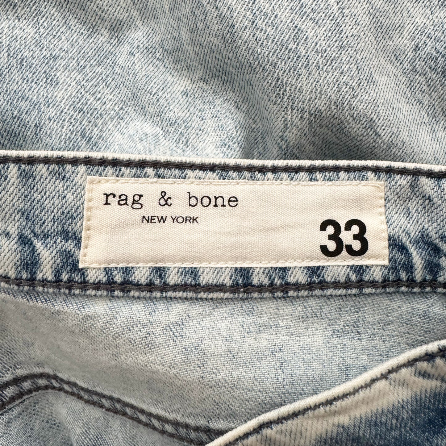 Rag&Bone "Sofia" Featherweight Wide Leg Jeans in "Bellport", size 33