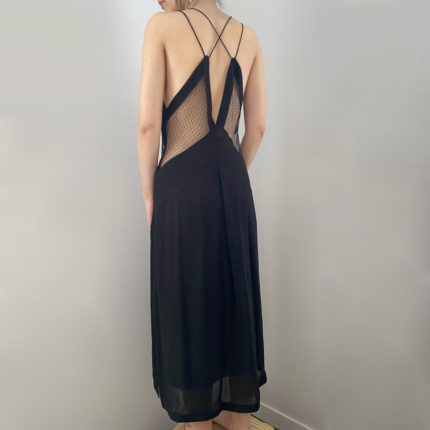 Rag&Bone Black "Anais" Camisole Dress with Open Back, size XS