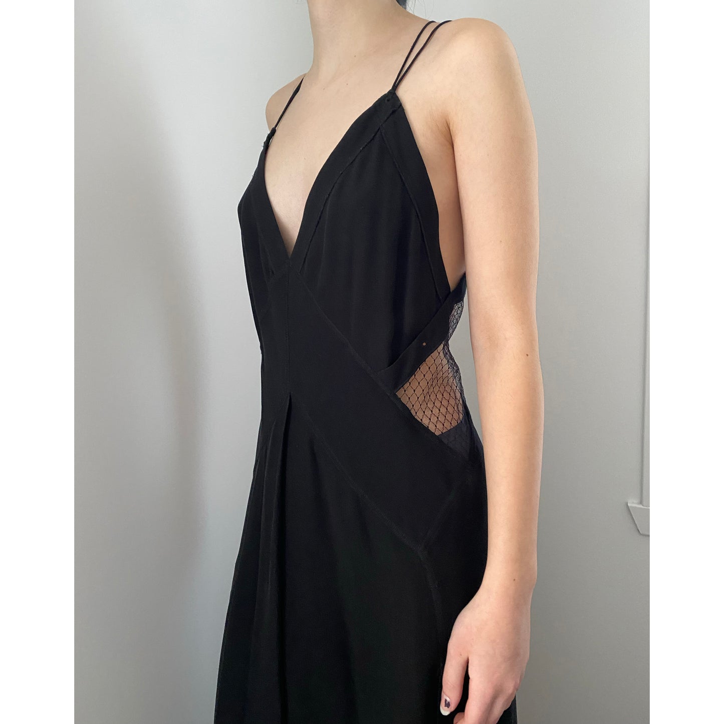 Rag&Bone Black "Anais" Camisole Dress with Open Back, size XS