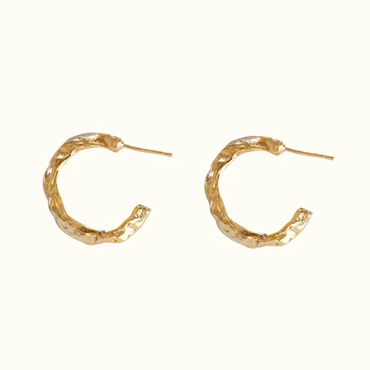 Released from Love 016 Classic Hoops in Gold Vermeil