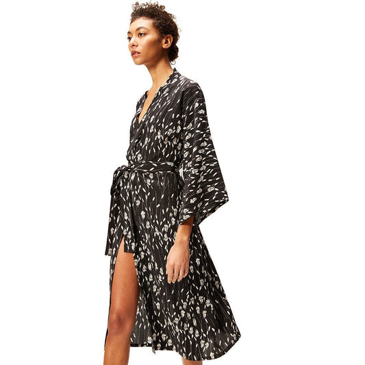 Nili Lotan "Rey" Printed Silk Kimono Dress, size Small