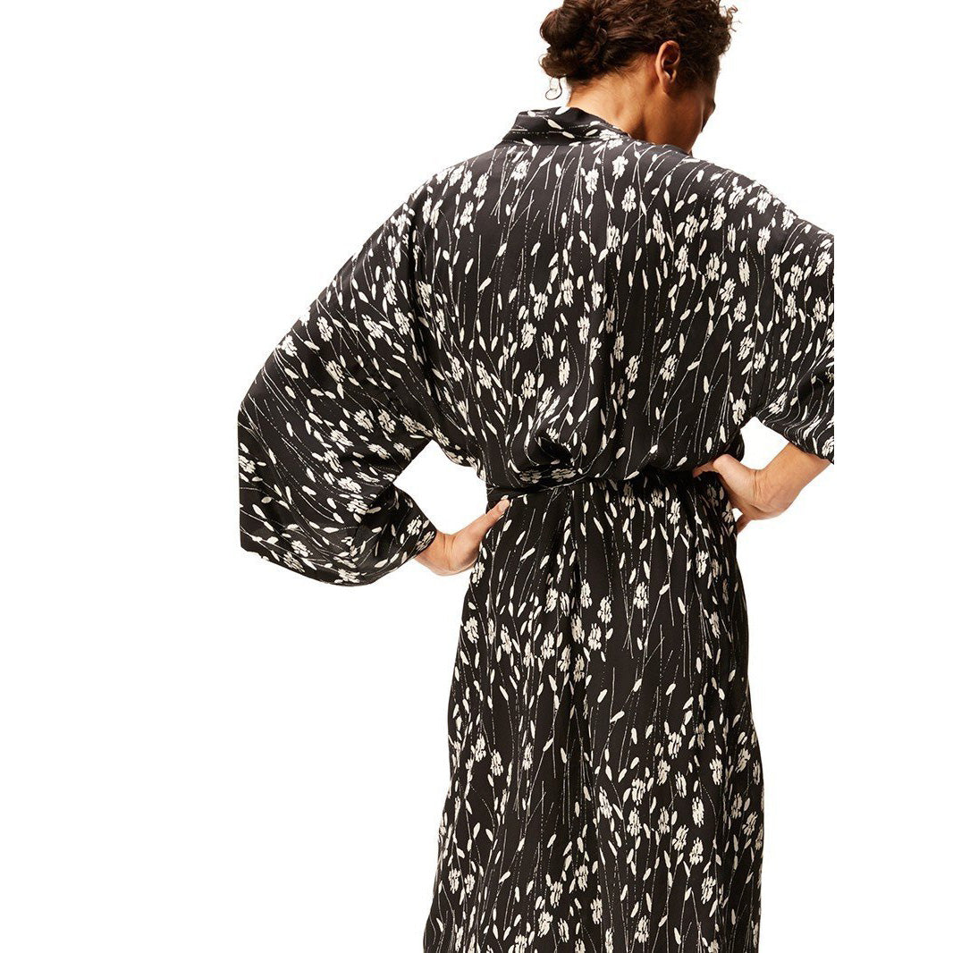 Nili Lotan "Rey" Printed Silk Kimono Dress, size Small