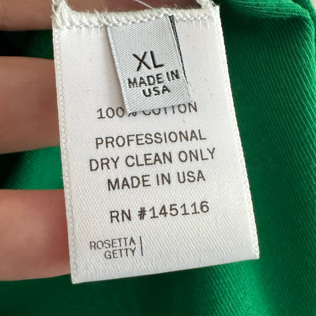 Rosetta Getty Tee Shirt in Emerald Green, size XL (fits size Small?)