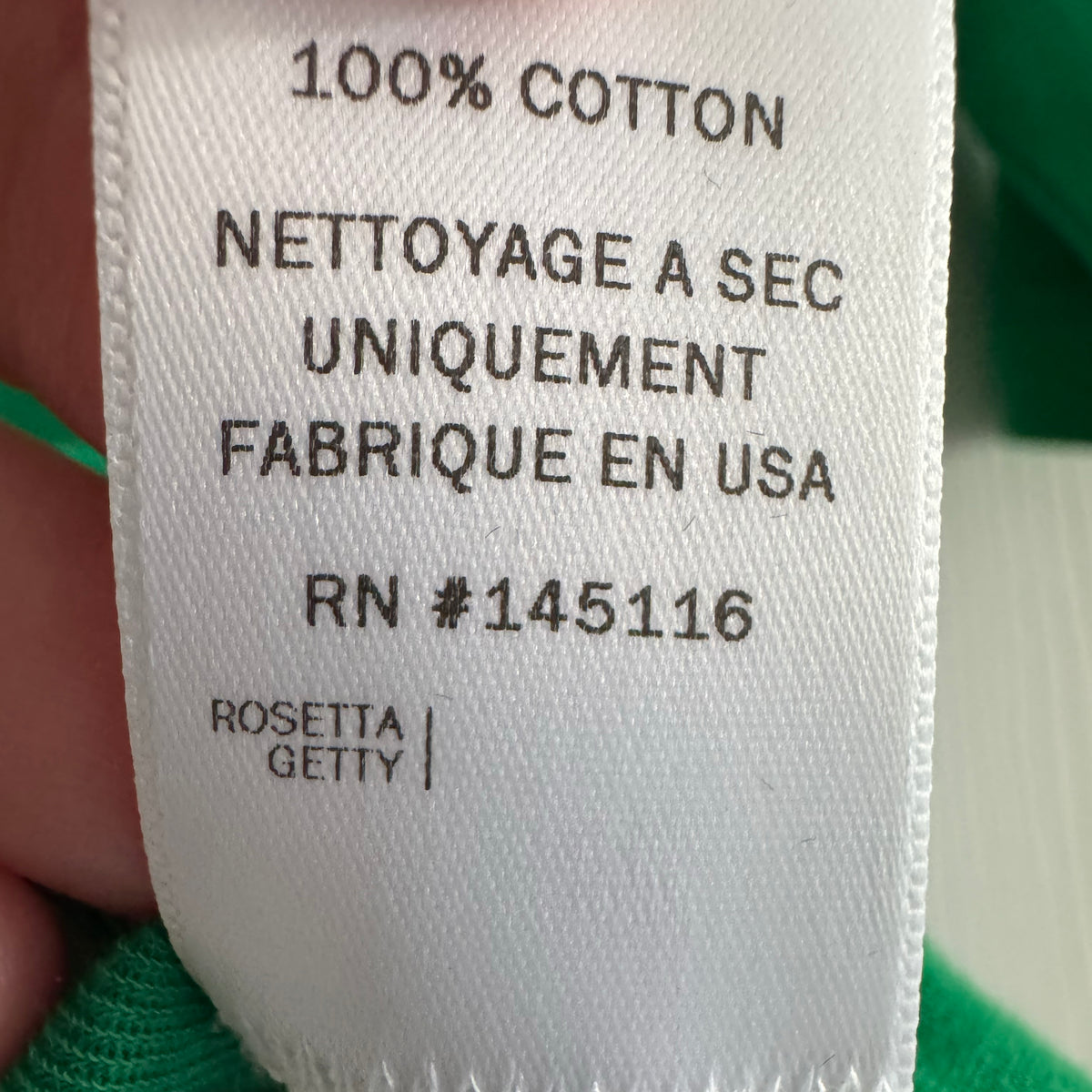 Rosetta Getty Tee Shirt in Emerald Green, size XL (fits size Small?)