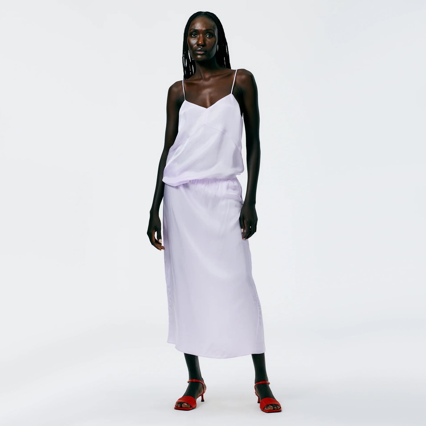 Tibi Slip Skirt in Lilac, size 14