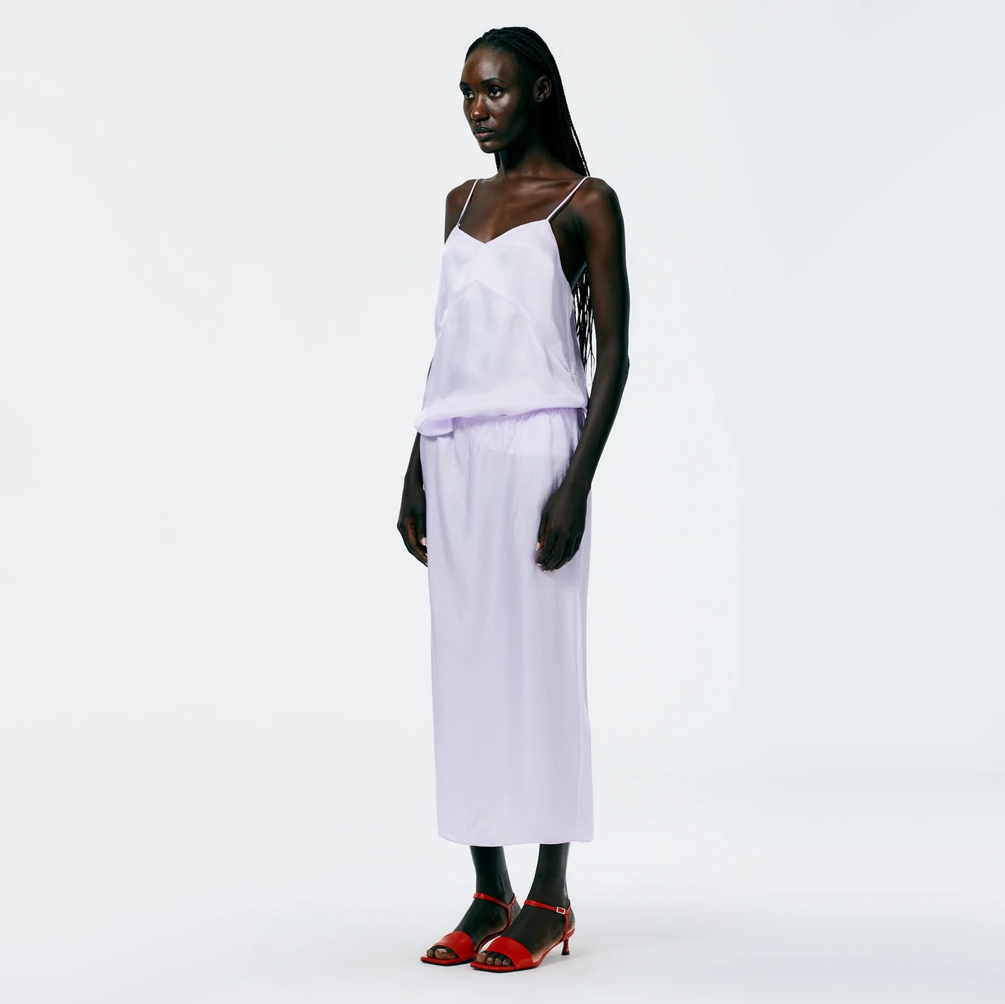 Tibi Slip Skirt in Lilac, size 14
