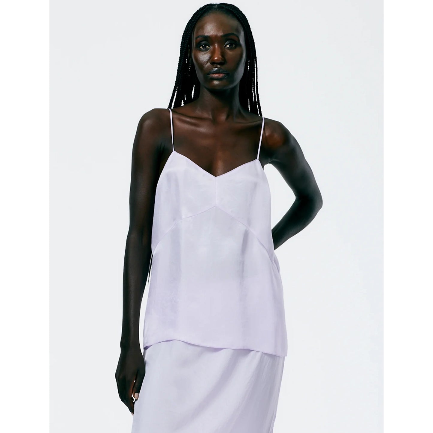 Tibi Cami Slip in Lilac, size 14