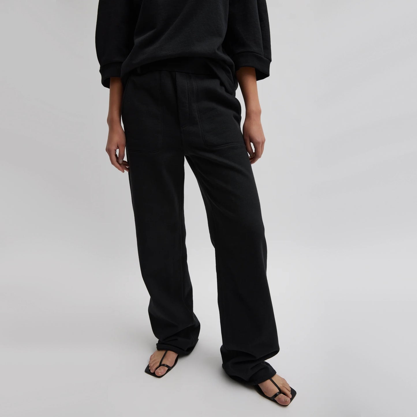 Tibi "Cecil" Sweatpant in Black, size XL