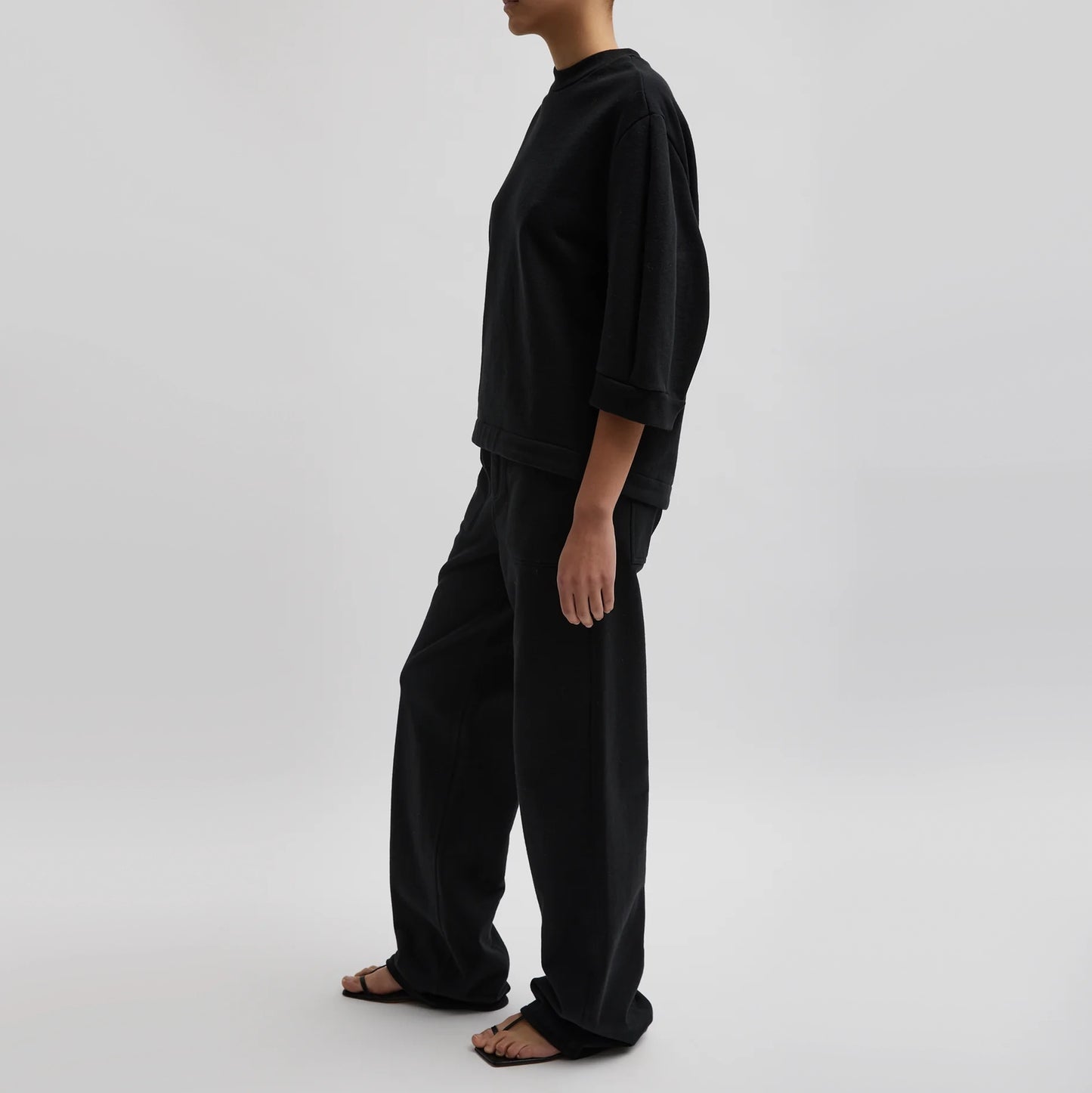 Tibi "Cecil" Sweatpant in Black, size XL