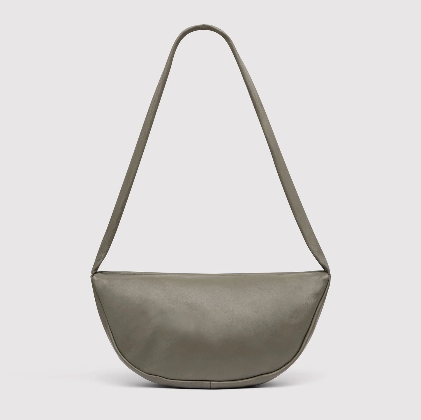 St Agni Soft Crescent Bag in Smoked Olive