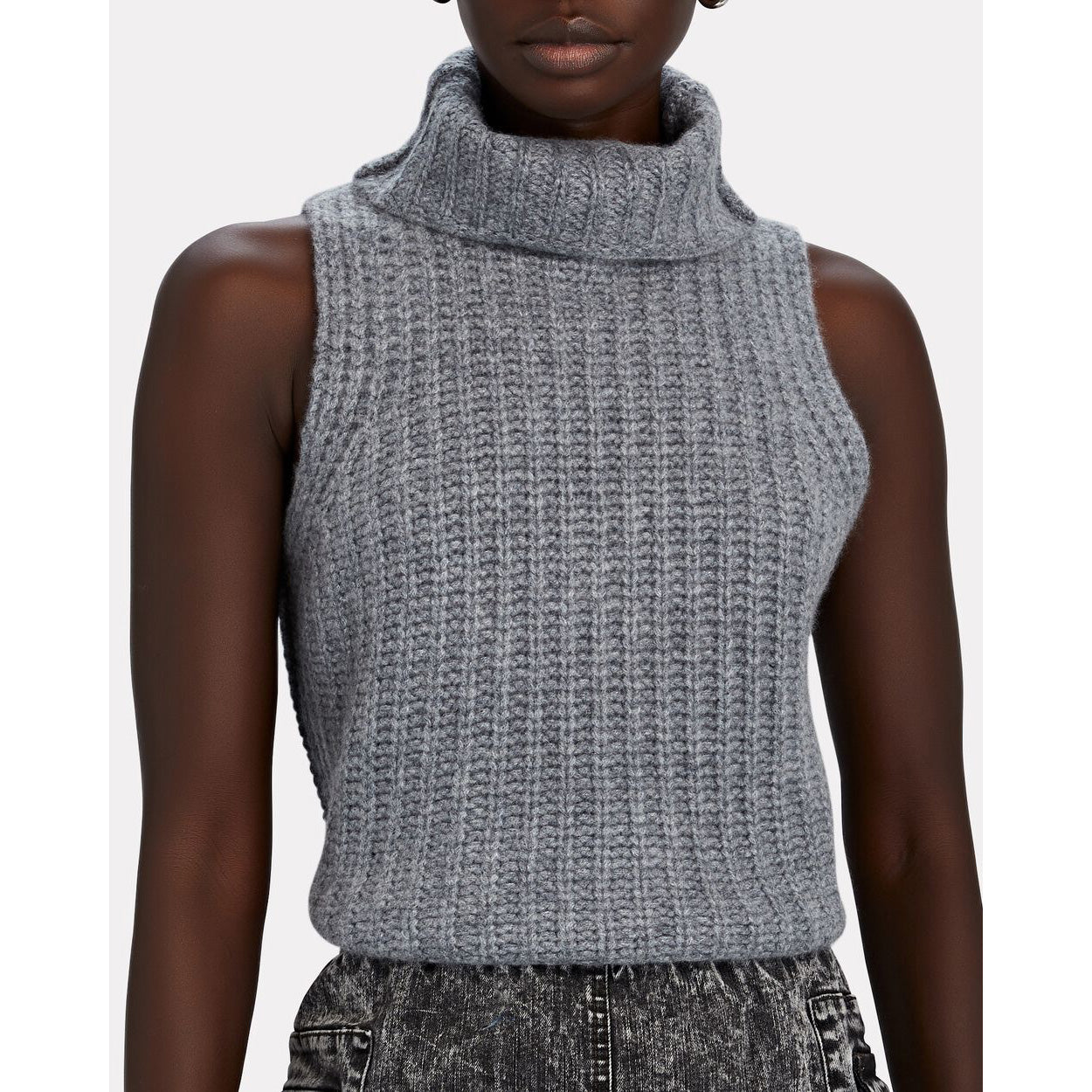 Sablyn "Saige" Cashmere Turtleneck in "Tornado" Grey, size XS