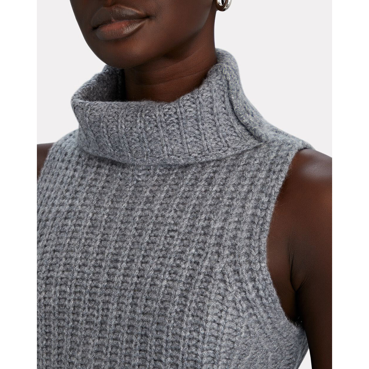 Sablyn "Saige" Cashmere Turtleneck in "Tornado" Grey, size XS