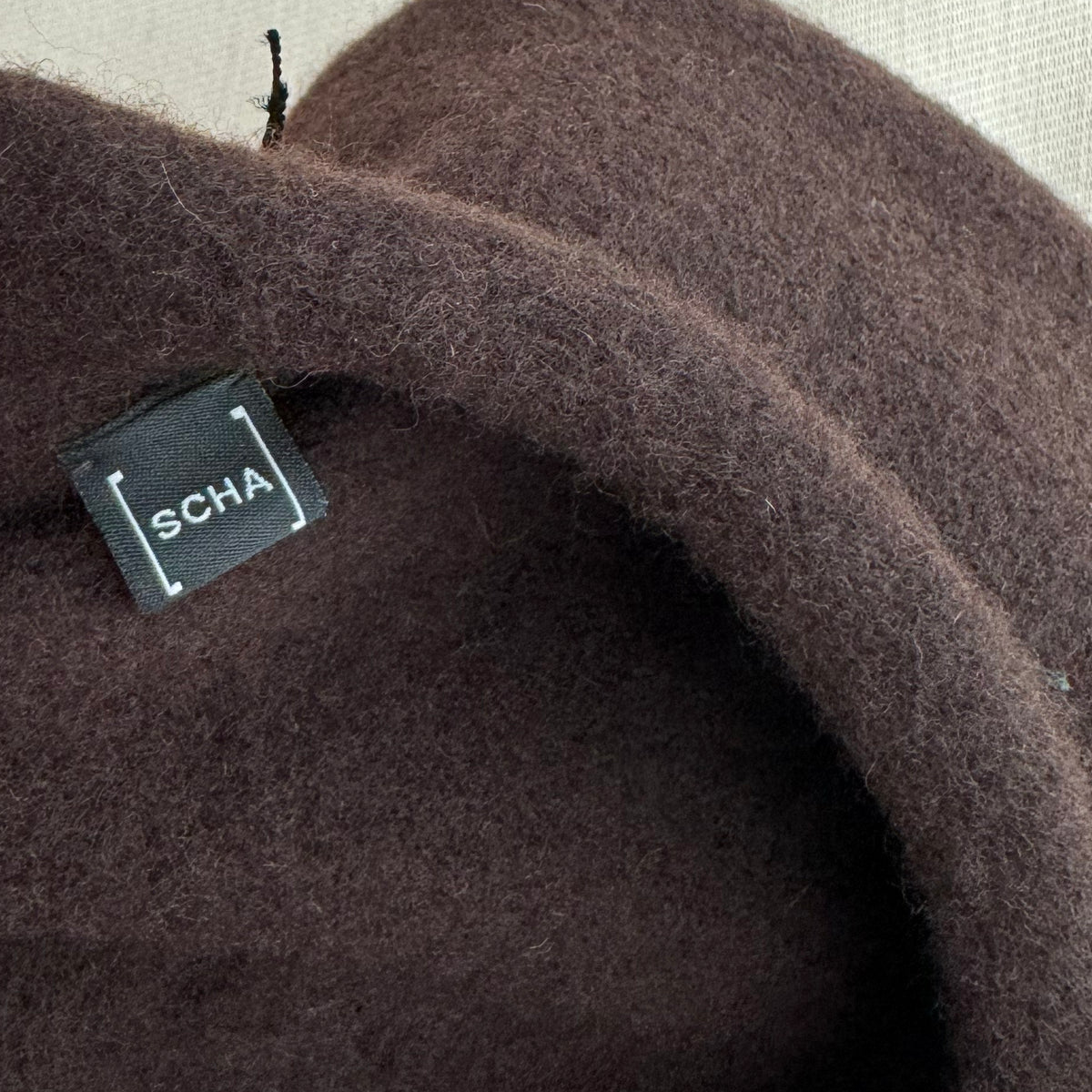 SCHA Wool Beret in Brown