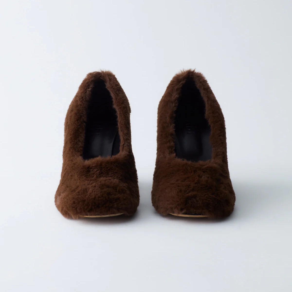 Tibi "Bela" Faux Fur Pumps in Brown, size 37.5