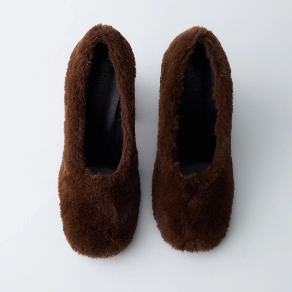 Tibi "Bela" Faux Fur Pumps in Brown, size 37.5