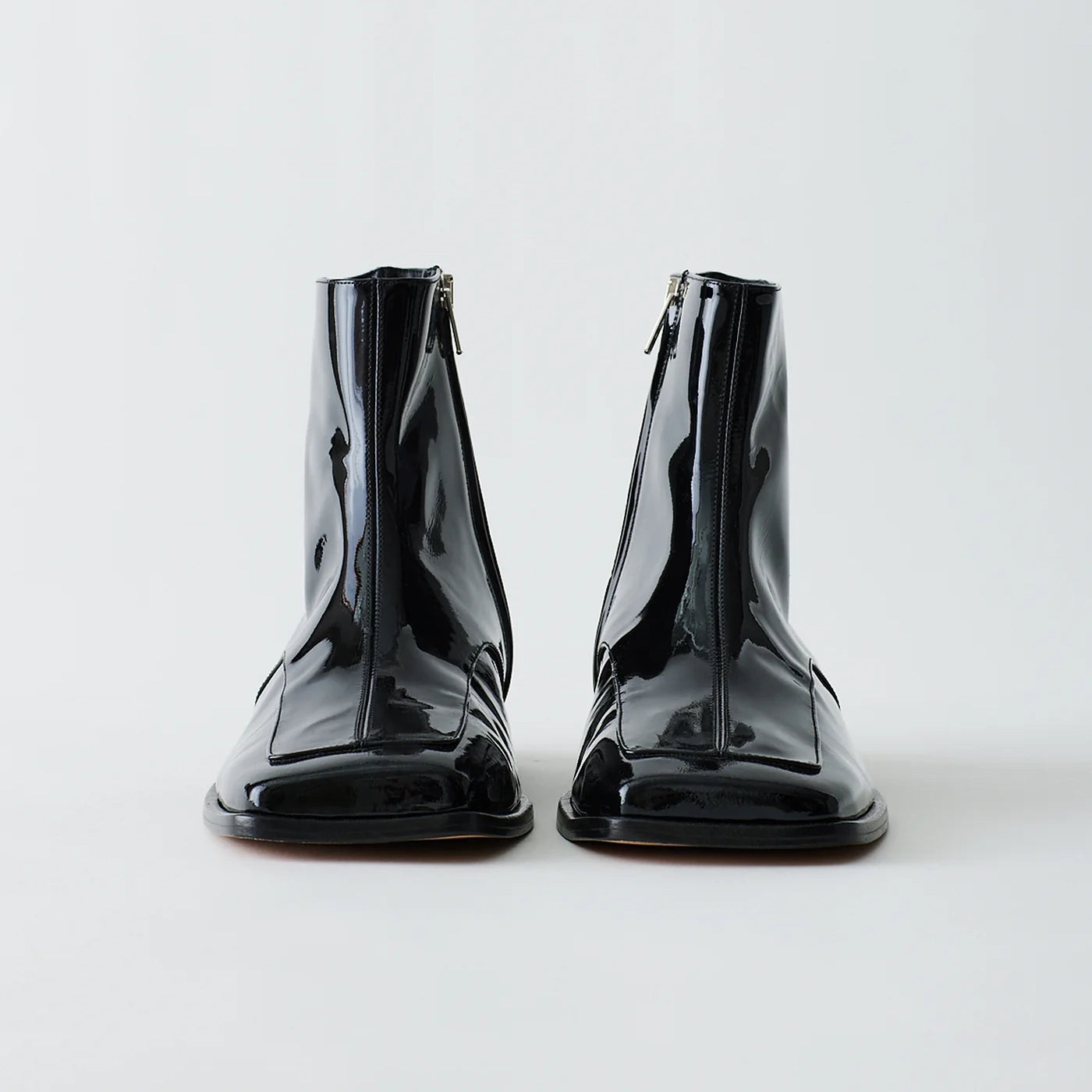 Tibi Patent Leather "Mario" Boots in Black, size 38.5