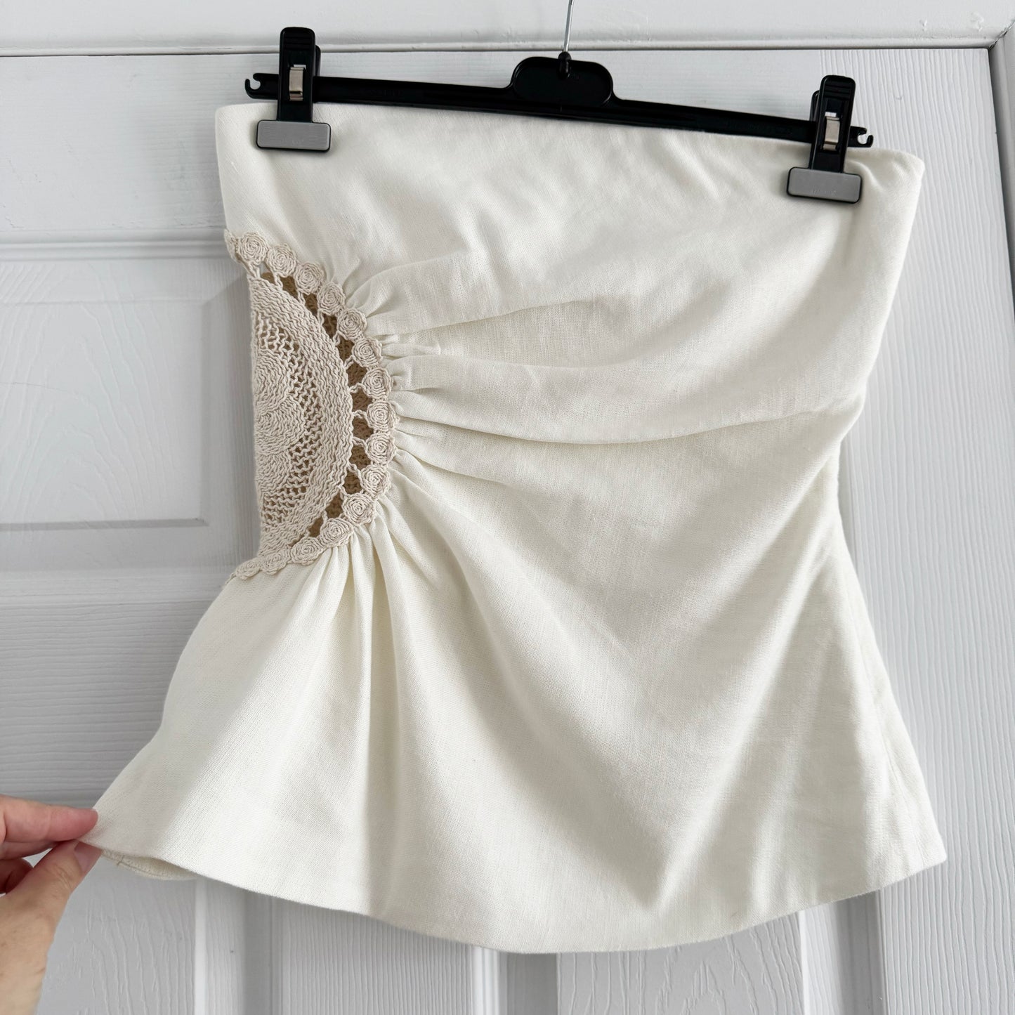 Sir The Label "Atacama" Strapless top in Natural, size "1" (size Small)