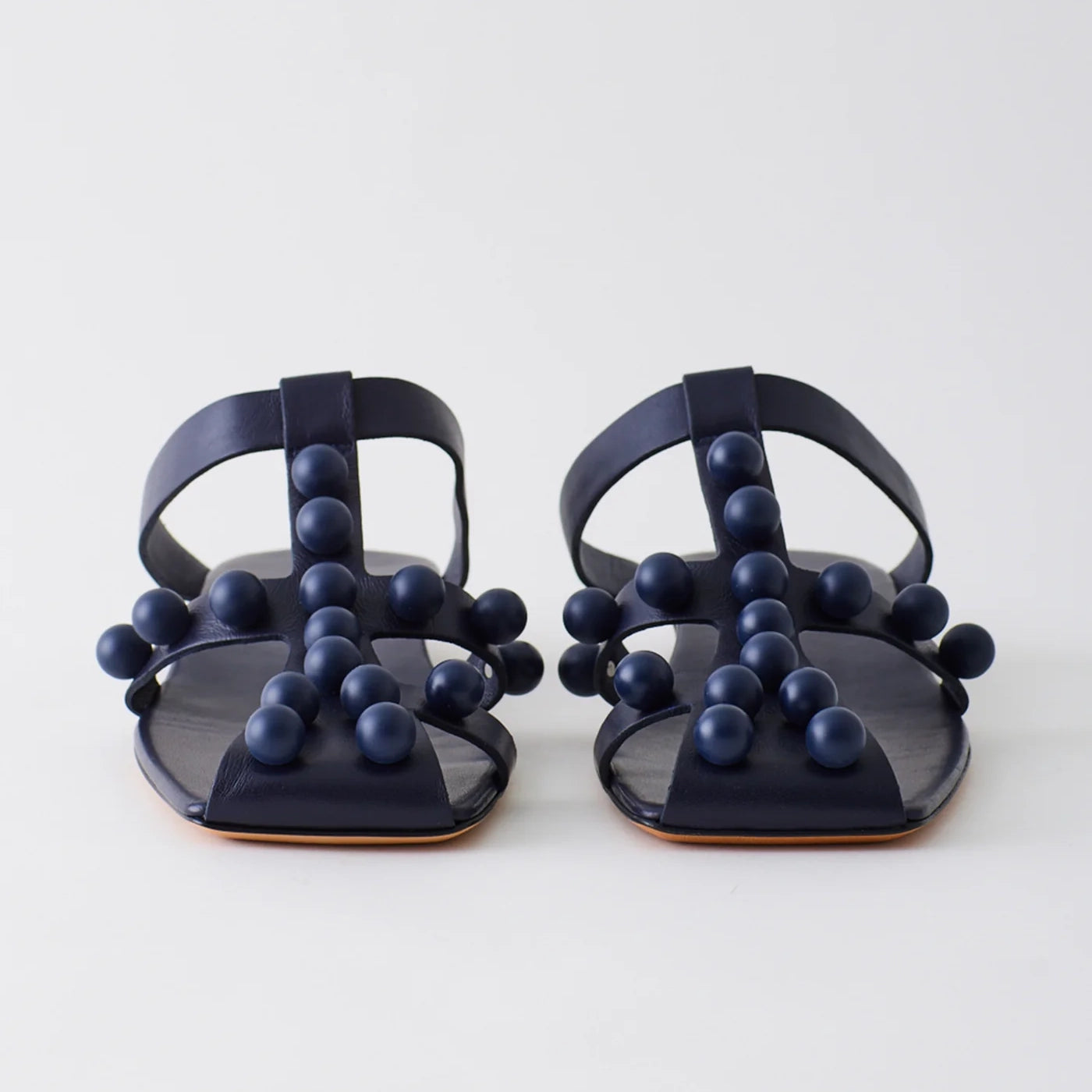 Tibi "Dex" Bobble Sandals in Blue, size 38