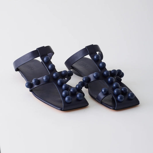 Tibi "Dex" Bobble Sandals in Blue, size 38