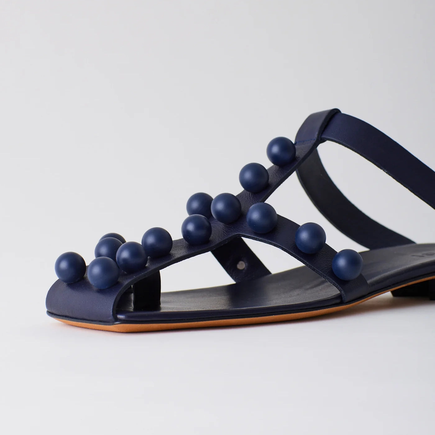 Tibi "Dex" Bobble Sandals in Blue, size 38