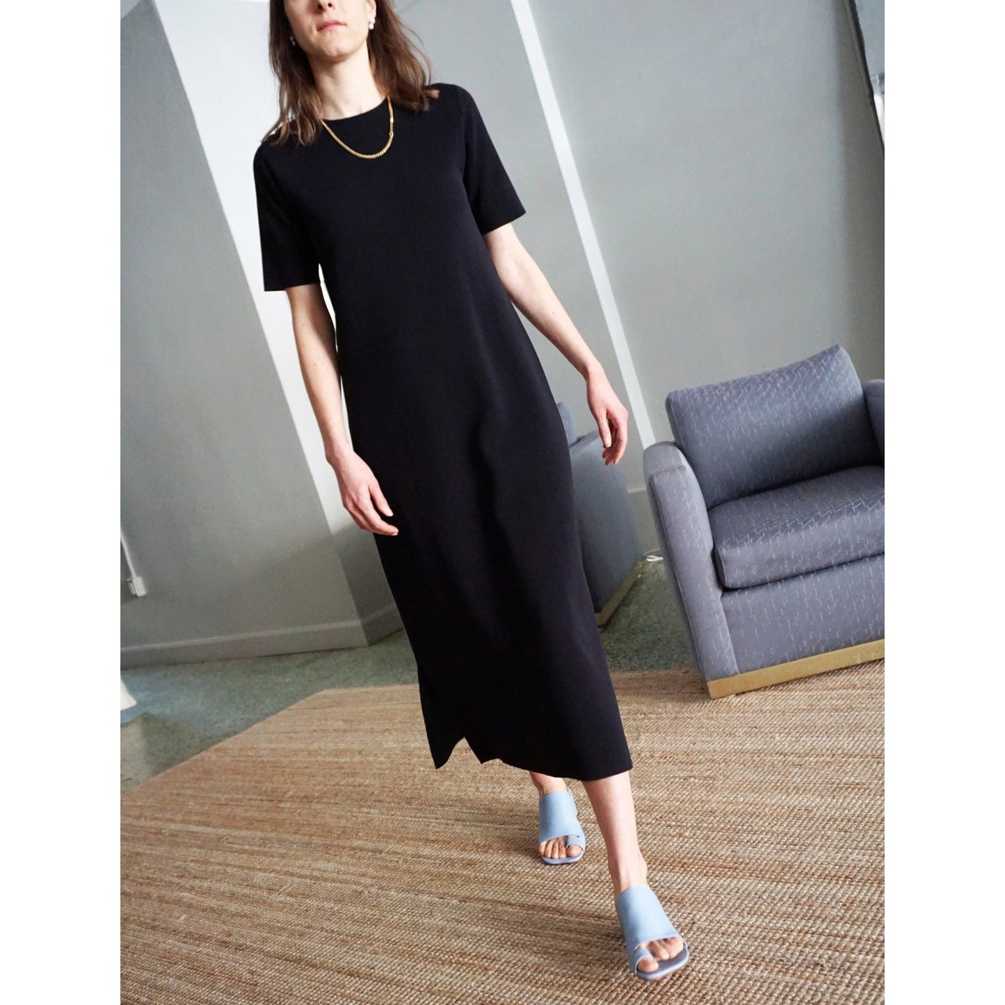 Studio Nicholson "Arram" Knit Dress in Darkest Navy, size 0 (XS)