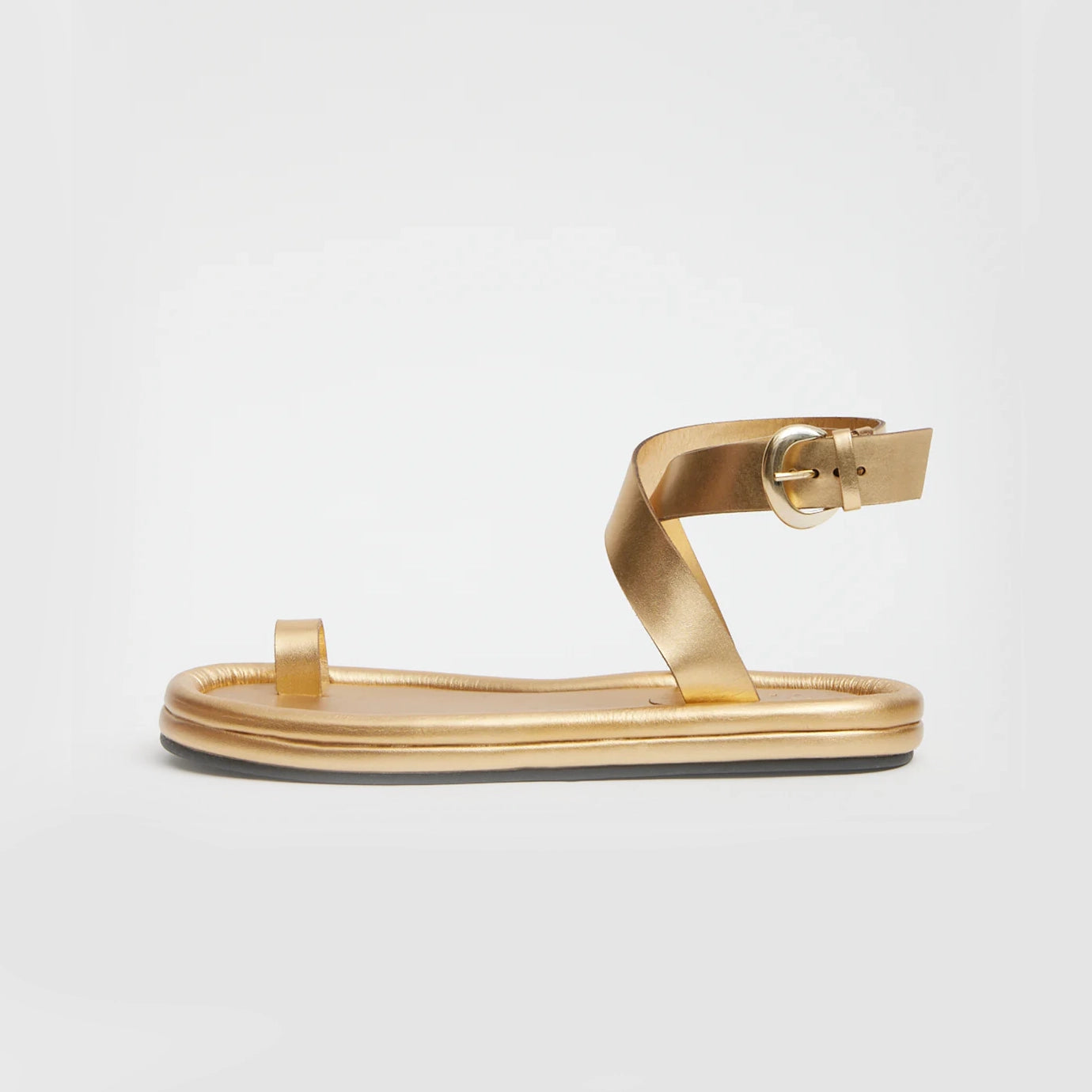 Tibi "Dwayne" Sandal in Gold, size 37