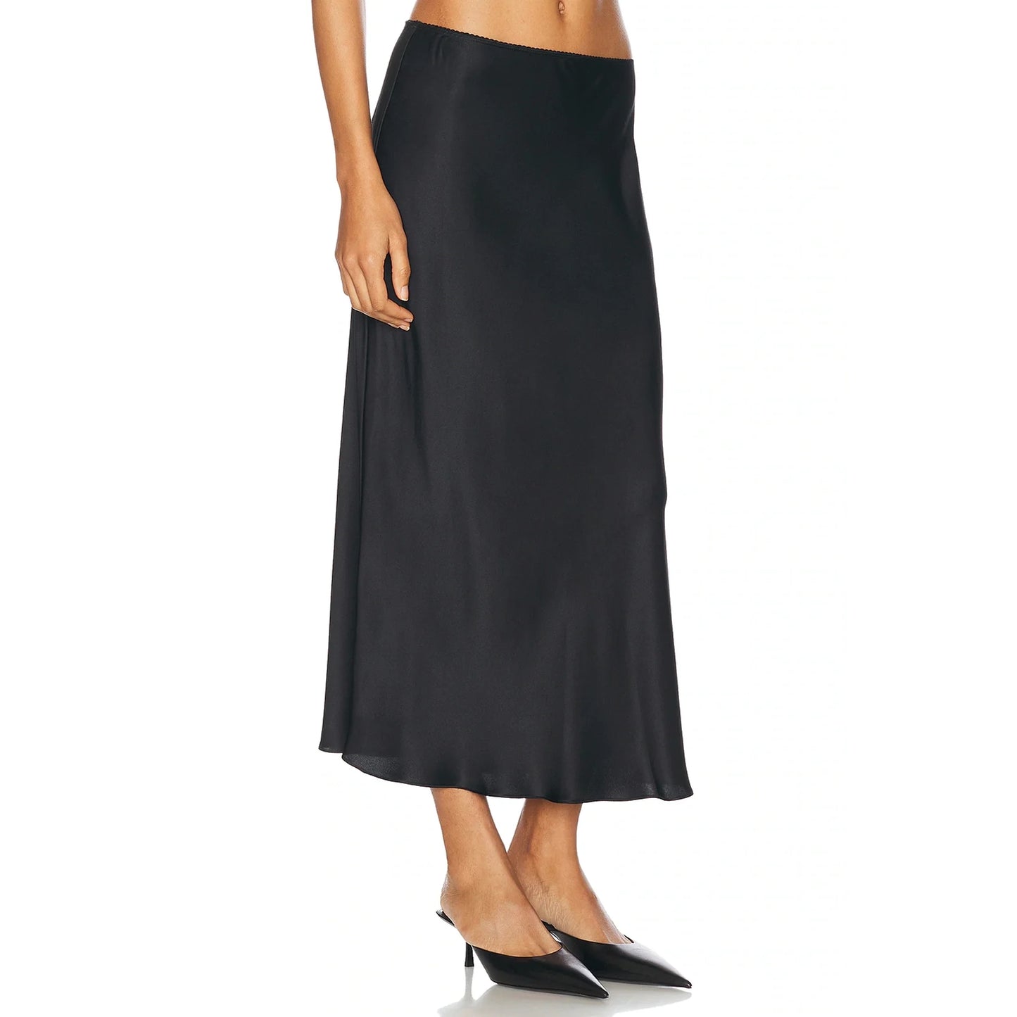 Sablyn "Miranda" Satin Skirt in Black, size Small