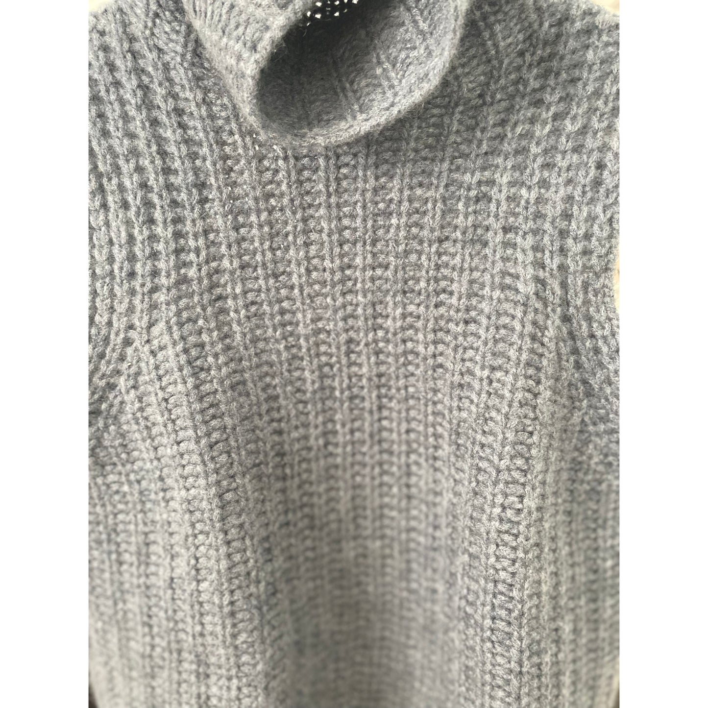 Sablyn "Saige" Cashmere Turtleneck in "Tornado" Grey, size XS