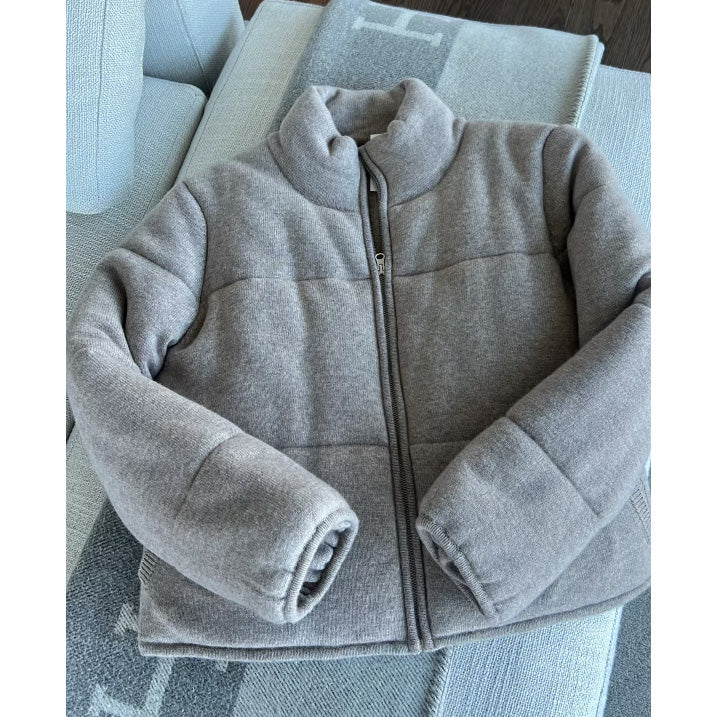 Sablyn "Erica" Cashmere Puffer Jacket in "Oatmeal", size Large