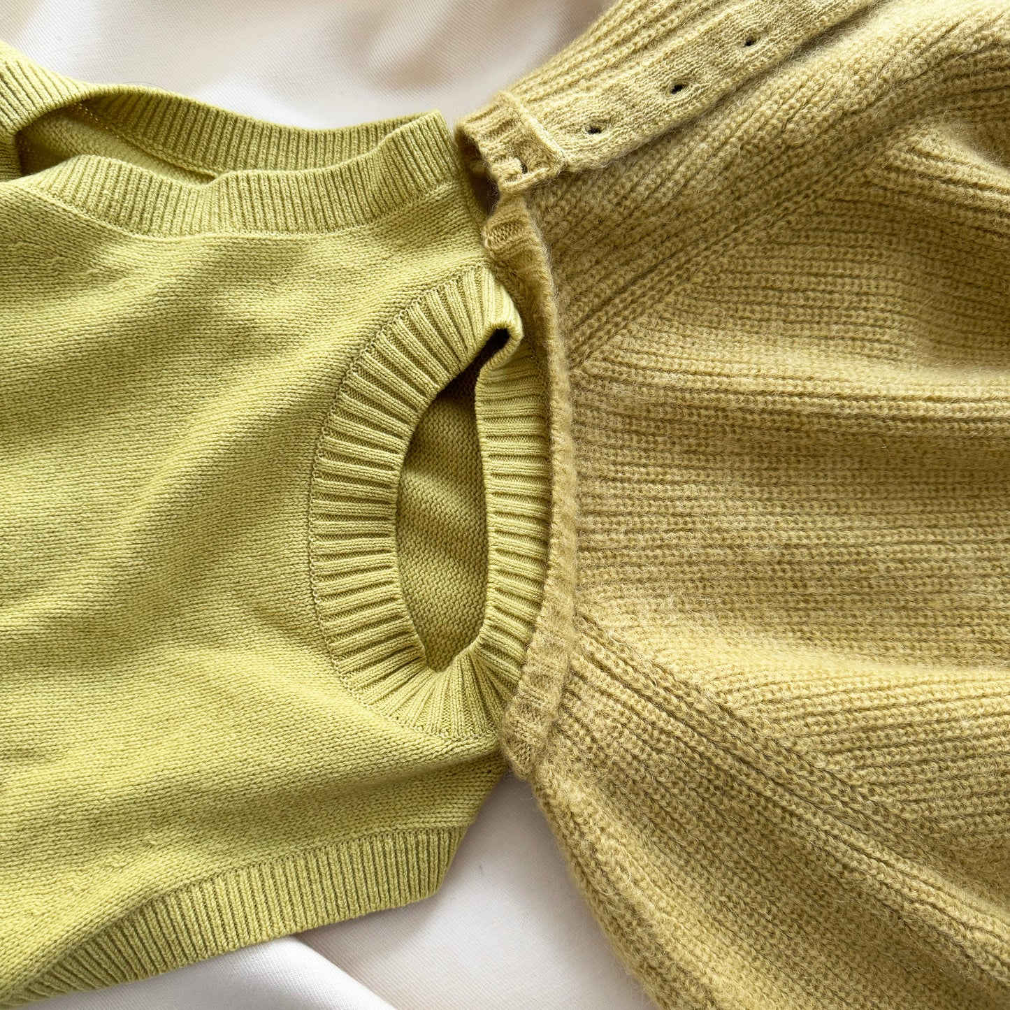 Sacai Double Layered Knit in Chartreuse, size "3" (fits M/L)