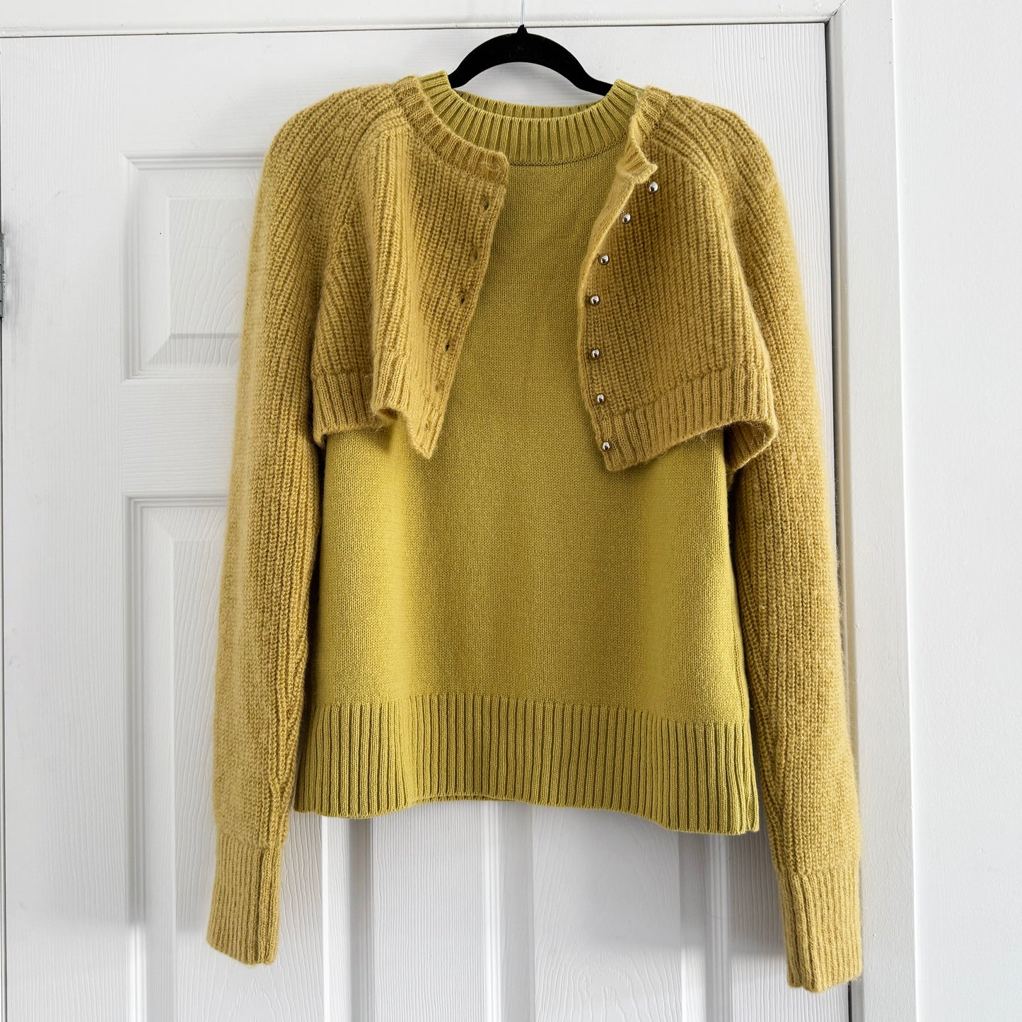 Sacai Double Layered Knit in Chartreuse, size "3" (fits M/L)