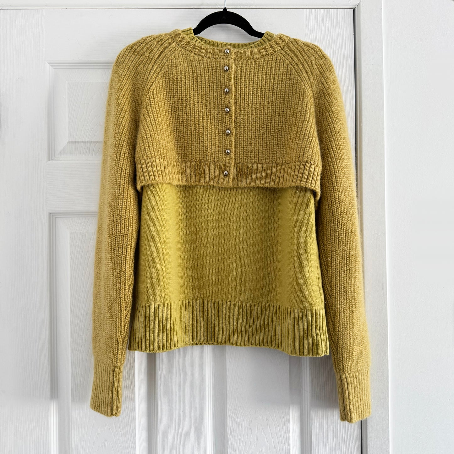 Sacai Double Layered Knit in Chartreuse, size "3" (fits M/L)