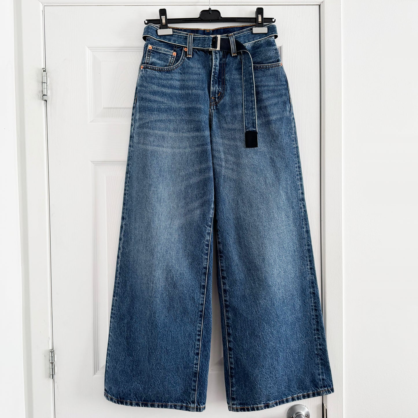 Sacai x Levi's Wide Leg Jeans in Blue, size 00 (size 27/30)