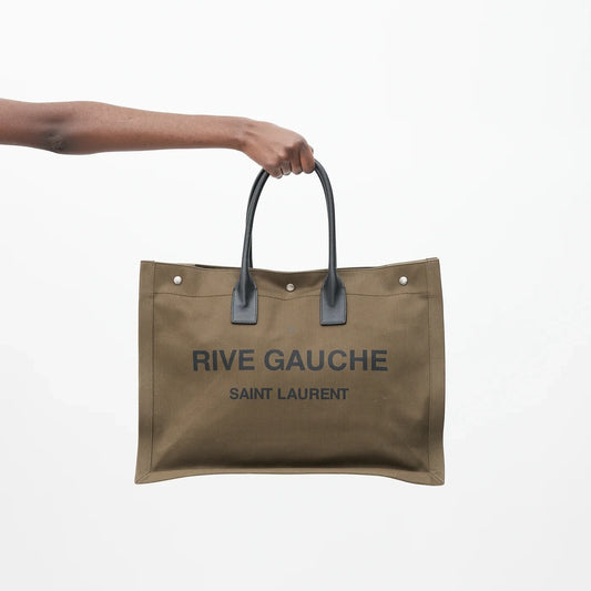 Saint Laurent Rive Gauche Tote Bag in Khaki