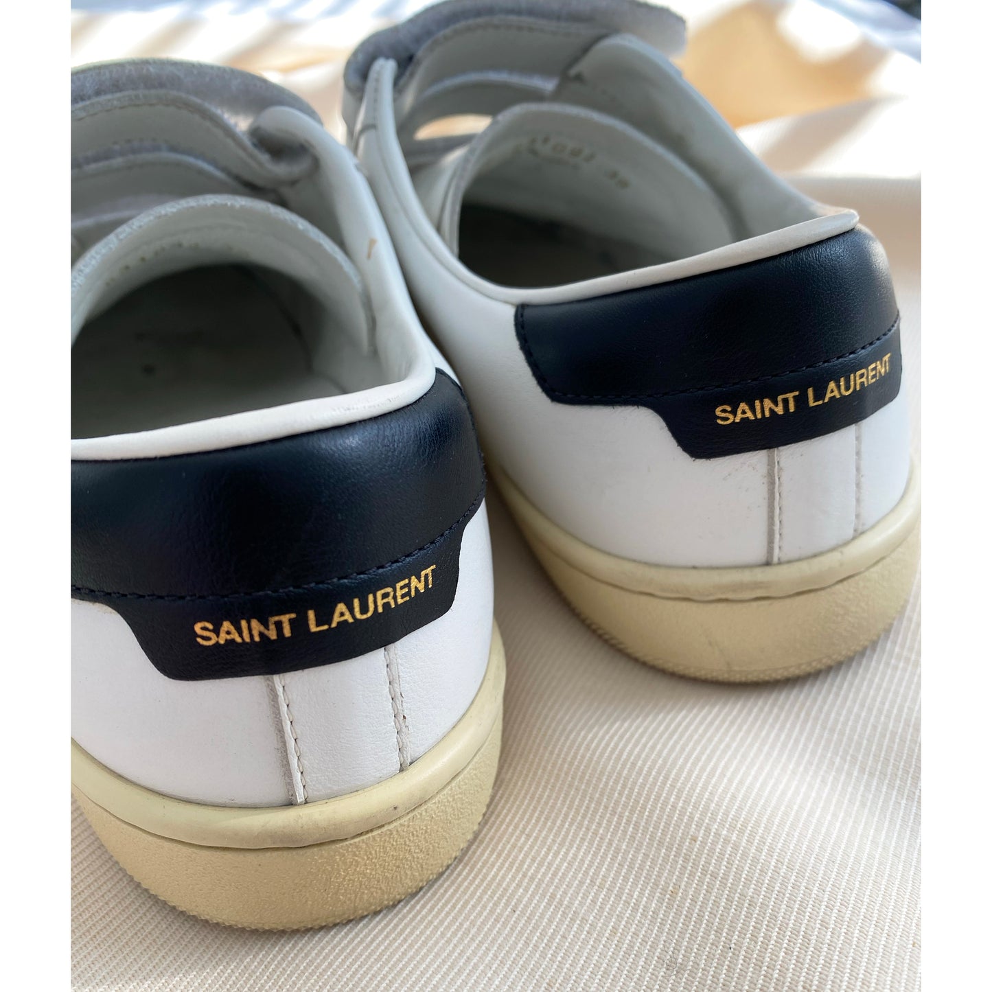 Saint Laurent Court Classic Velcro Sneaker, size 38 (fits like 38.5)