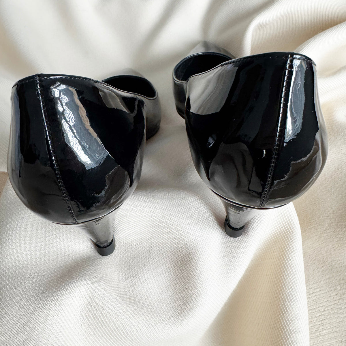 Saint Laurent "Charlotte" 55mm Pumps in Black Patent, size 37 (fits 36.5)